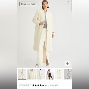 JCrew Palais topcoat in Italian melton wool blend (Ivory)